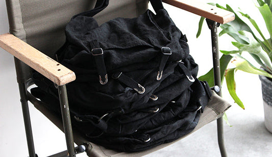 【DEADSTOCK】50s French Army Linen Canvas Bag "Black Dye"黒染めを施したヴィンテージバック。