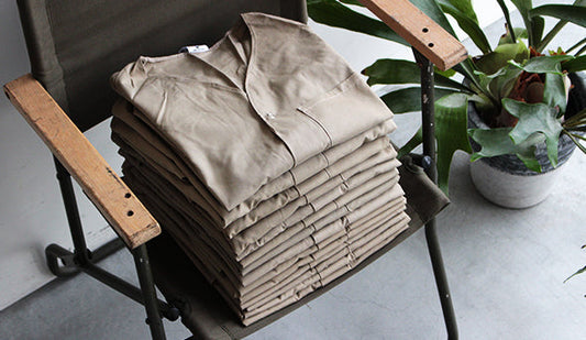 【DEADSTOCK】90s No Collar Shirts By "The Sewing Source INC"希少なアメリカ製の1枚が入荷です。