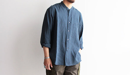 【STILL BY HAND / スティル バイ ハンド】Linen Band Collar Shirtsも届きました。これもオススメです。