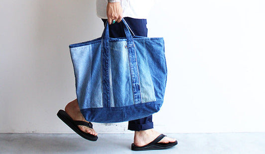 【HEXICO / ヘキシコ】Deformer Tote Bag EX 501 "Indigo & Black"センス溢れるリメイクバックが入荷です。