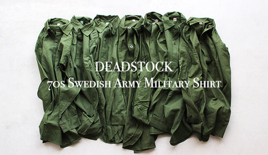 【DEADSTOCK】70s Swedish Army Military Shirt.今が気分のプルオーバーのロングシャツ。