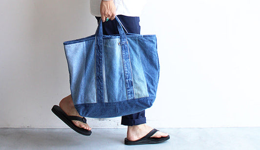 【HEXICO / ヘキシコ】Deformer Tote Bag EX 501 “Indigo & Black”センス溢れるリメイクバックが入荷です。