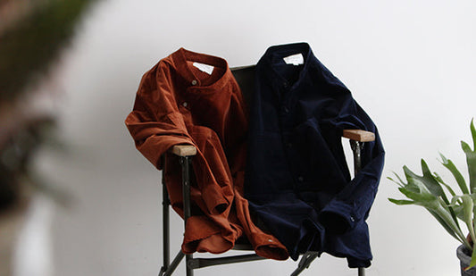 【STILL BY HAND / スティル バイ ハンド】Corduroy Stand Collar Shirts.色気のあるバンドカラーシャツ。