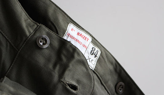 【60s Deadstock M-64 French Army Trousers】が再入荷致しました。これでラストストックになります。是非。