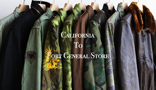 【California To Fort General Store】毎回、ご期待いただいておりますヴィンテージミリタリーも大量です。