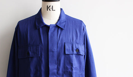 【DEADSTOCK】80s Italian Navy Work Jacket.独特な色味が魅力の1枚が入荷です。
