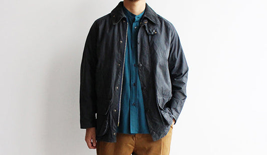 【VINTAGE】80-90s Old Barbour Resize ”Reproof Navy".お問い合わせの多いこちらも1枚だけ入荷です。