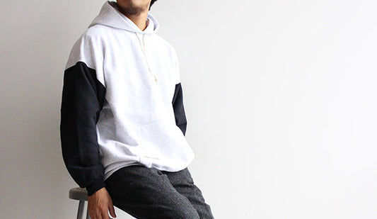 HESTRADA Gee-Wiz / エストラダジーウィズ 】Switch Sleeve Hoodie,気の利いたユルいリメイクが魅力。