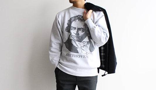 【VINTAGE】Vintage Reverse Weave “Beethoven” Over Print Remake。待望の入荷です。明日から店頭にて。
