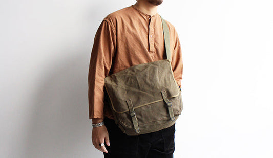 【DEADSTOCK】50s French Army Linen Canvas Bag.使い勝手、デザインなど 全ておいて秀逸なヴィンテージバック。