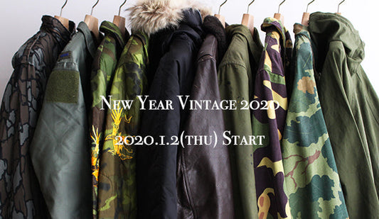 2020年1月2日（木）11時より【New Year Vintage 2020】を開催いたします。初売りに是非ご来店くださいませ。