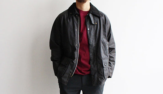 【VINTAGE】90-00s Old Barbour Resize ”Reproof Black”
