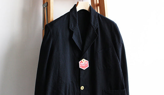 【Deadstock】60s French Vintage Atelier Coat "Black Dye"贅沢にもヴィンテージをブラックに染めたクールな1枚。