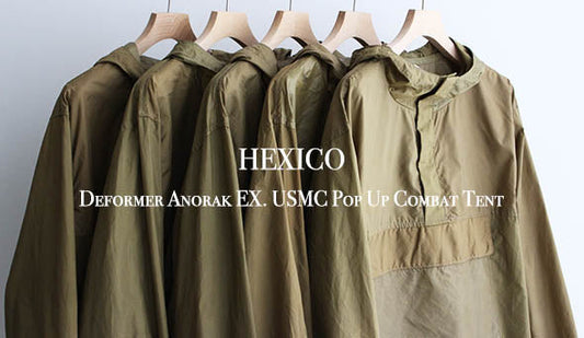 【HEXICO】Deformer Anorak EX. USMC Pop Up Combat Tent.希少なコヨーテカラーのリップストップテント。