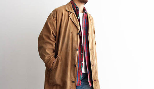 【Deadstock】50s French Vintage  Atelier Coat "Black Chambray & Brown"希少なアトリエコートが入荷です。