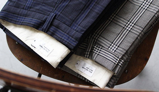 【STILL BY HAND / スティル バイ ハンド】Cotton Linen Wide Slacks.今シーズンオススメのチェック柄。