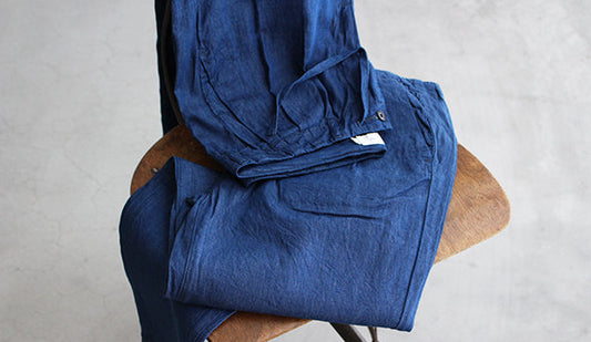 【STILL BY HAND / スティル バイ ハンド】Cotton Cupro Denim Easy Pants.夏に軽やかに履けるデニムが登場です。