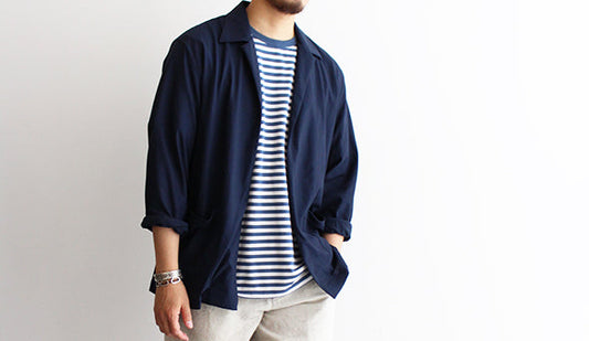 【STILL BY HAND / スティル バイ ハンド】Open Collar Jacket Cardigan.夏に軽く羽織れる大人のカーディガン。