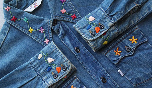 【VINTAGE】70s LEVIS Denim Western Shirts "Hand Embroidery"個人的にはスペシャルな1枚。