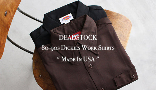 【DEADSTOCK】80-90s Dickies Work Shirts " Made In USA "希少になりつつあるアメリカ製。