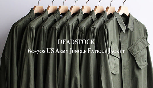 【DEADSTOCK】60-70s US Army Jungle Fatigue Jacket.お探しの方も多いアイテムが久々に入荷いたしました。