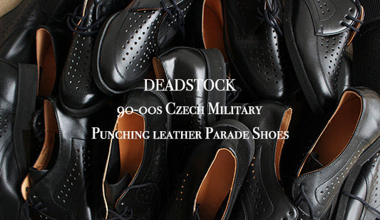 【DEADSTOCK】90-00s Czech Military Punching leather Parade Shoes.抜群にモードなミリタリーシューズ。