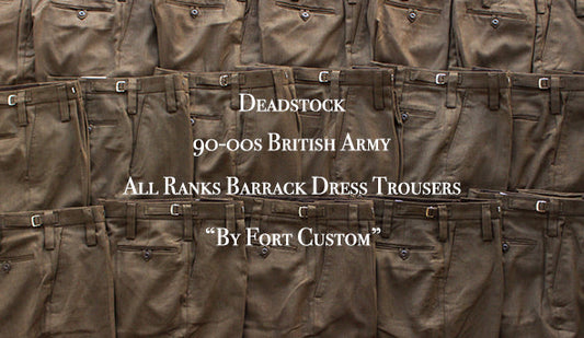 【DEADSTOCK】90-00s British Army All Ranks Barrack Dress Trousers ”By Fort Custom”,抜群のシルエットを誇るFORTカスタム。