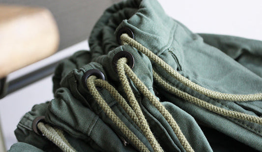 【HEXICO / ヘキシコ】Deformer Side String Shorts EX.US Army Laundry Bag .前回は入荷のなかったLサイズが入荷です。