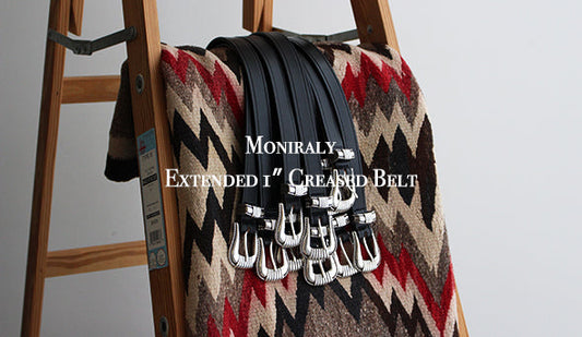 【Moniraly / モニタリー】Extended 1" Creased Belt.お問い合わせの多いベルトが入荷致しました。