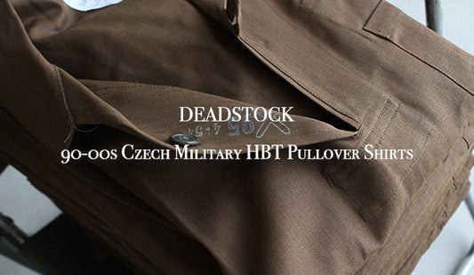 【DEADSTOCK】90-00s Czech Military HBT Pullover Shirts.ディテール、カラー共にお気に入りの1枚。