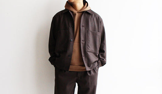 【STILL BY HAND / スティル バイ ハンド】Wool Coverall Jacket & Wool 2tuck Torusers.おすすめのセットアップ提案。