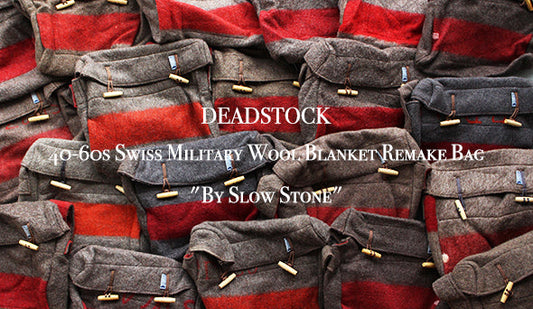 【DEADSTOCK】40-60s Swiss Military Wool Blanket Remake Bag "By Slow Stone"抜群にクールなリメイクバックが入荷です。