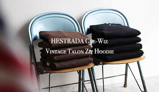 【HESTRADA Gee-Wiz / エストラダジーウィズ 】Vintage Talon Zip Hoodie.ヴィンテージジップを使ったりリメイクパーカー。