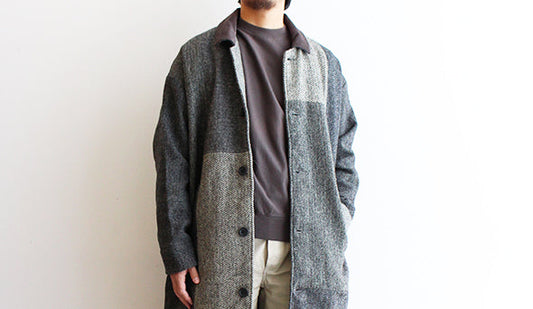 【Yoused】Old Harris Tweed Remake Balmacaan Coat.ハリスツイードを使ったセンス溢れる1枚。