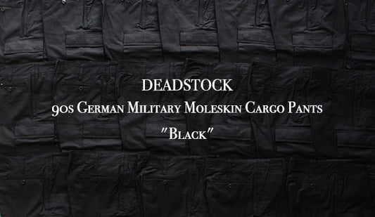 【DEADSTOCK】90s German Military Moleskin Cargo Pants "Black".名作のブラックが入荷致しました。