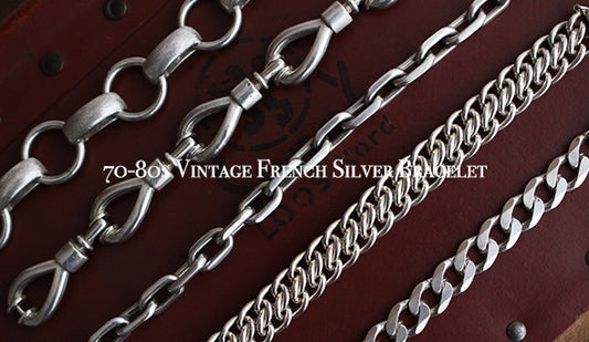 【VINTAGE】70-80s Vintage French Silver Bracelet.厳選して集めておりますシルバーブレスのご紹介。