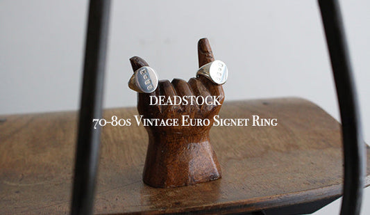 【DEADSTOCK】70-80s Vintage Euro Signet Ring.希少なデッドストックのシグネットリングが入荷です。