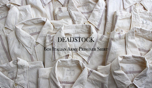 【DEADSTOCK】60s Italian Army Prisoner Shirt .プリズナーの中でもトップクラスの1枚。