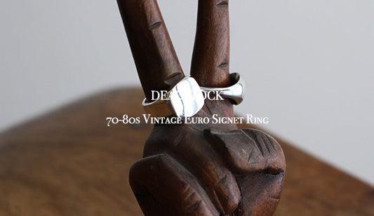 【DEADSTOCK】70-80s Vintage Euro Signet Ring.お声の多かったシグネットリングを掲載いたしました。