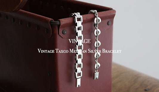 【VINTAGE】70-80s Vintage Taxco Mexican Silver Bracelet .厳選して買い付けたメキシカンジュエリー。