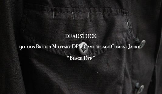 【DEADSTOCK】90-00s British Military DPM Camouflage Combat Jacket "Black Dye"抜群にクールなミリタリーブラックが登場です。