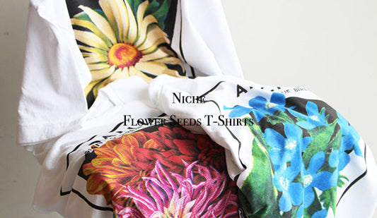 【Niche / ニッチ】Flower Seeds T-Shirts. 昨年もすぐに完売しましたこちらが新たな柄で入荷です。