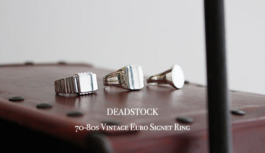 【DEADSTOCK】70-80s Vintage Euro Signet Ring.お声の多かったシグネットリングを掲載いたしました。