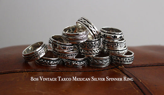 【VINTAGE】80s Vintage Taxco Mexican Silver Spinner Ring.リクエストの多いヴィンテージリングを掲載いたしました。