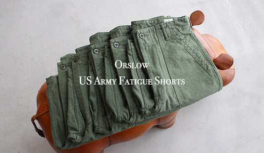 【orslow / オアスロウ】US Army Fatigue Shorts.こちらがXLサイズのみ再入荷です。