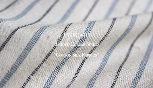 【A VONTADE / ア ボンタージ】Banded Collar Shirts "Cotton Silk Fabrics"まるでヴィンテージのような生地が魅力の1枚。