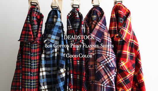 【DEADSTOCK】80s Cotton Print Flannel Shirts "Good Color"がまとめて入荷致しました。
