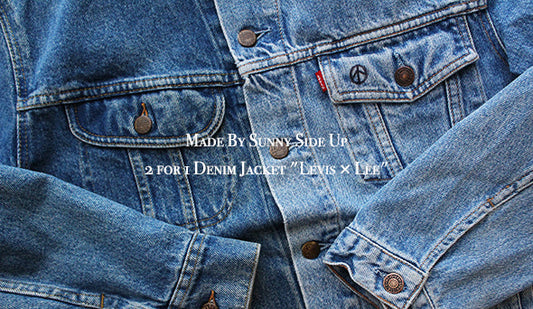 【Made By Sunny Side Up】2 for 1 Denim Jacket "Levis × Lee"リクエストしておりました1枚が入荷致しました。