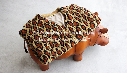 【MacMahon Knitting Mills By Niche】HandKnit Blouson " Leopard "完全な手編みで表現された柔らかなレオパード柄。