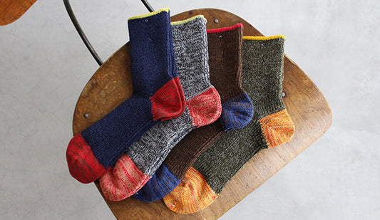 【Mauna kea / マウナケア】 Wool Hemp Mix Sox.冬に向けて暖かなアイテムが続々と届いています。